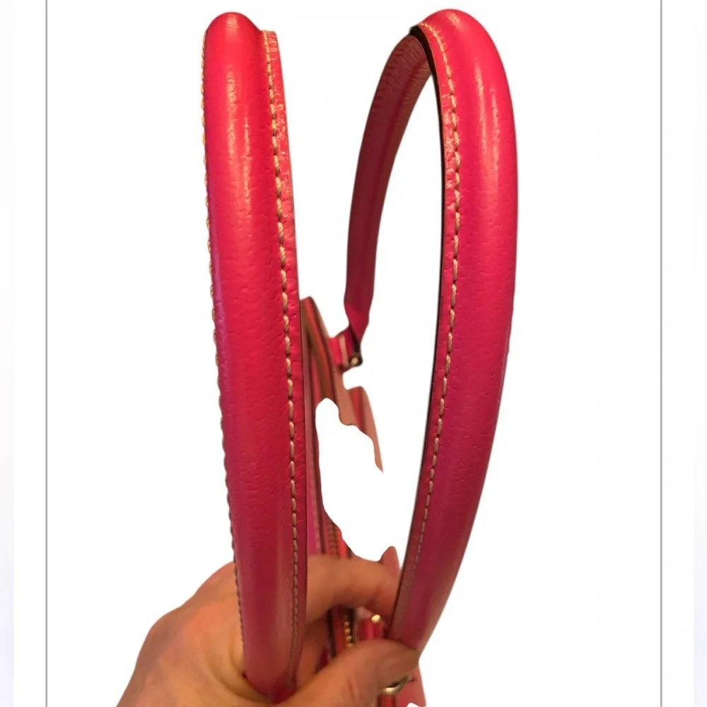 Kate Spade Hot Pink MAEDA Leather Shoulder Bag.